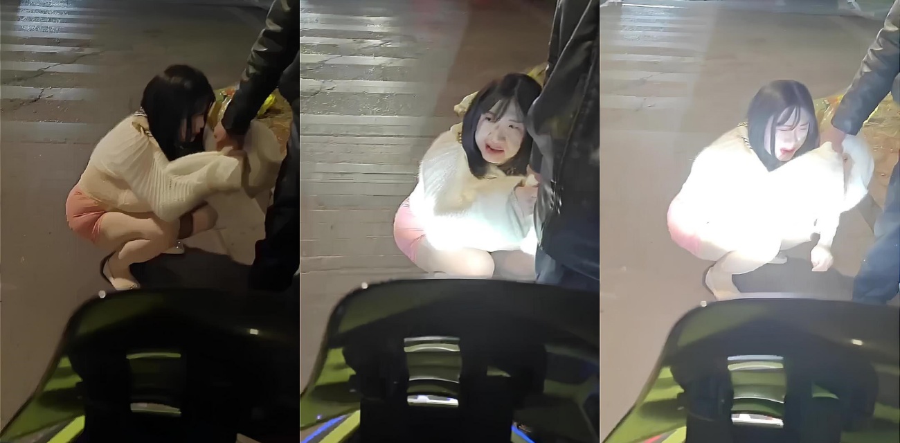 超级巨乳男娘街头卖淫穿帮 被语言障碍顾客紧抓不放