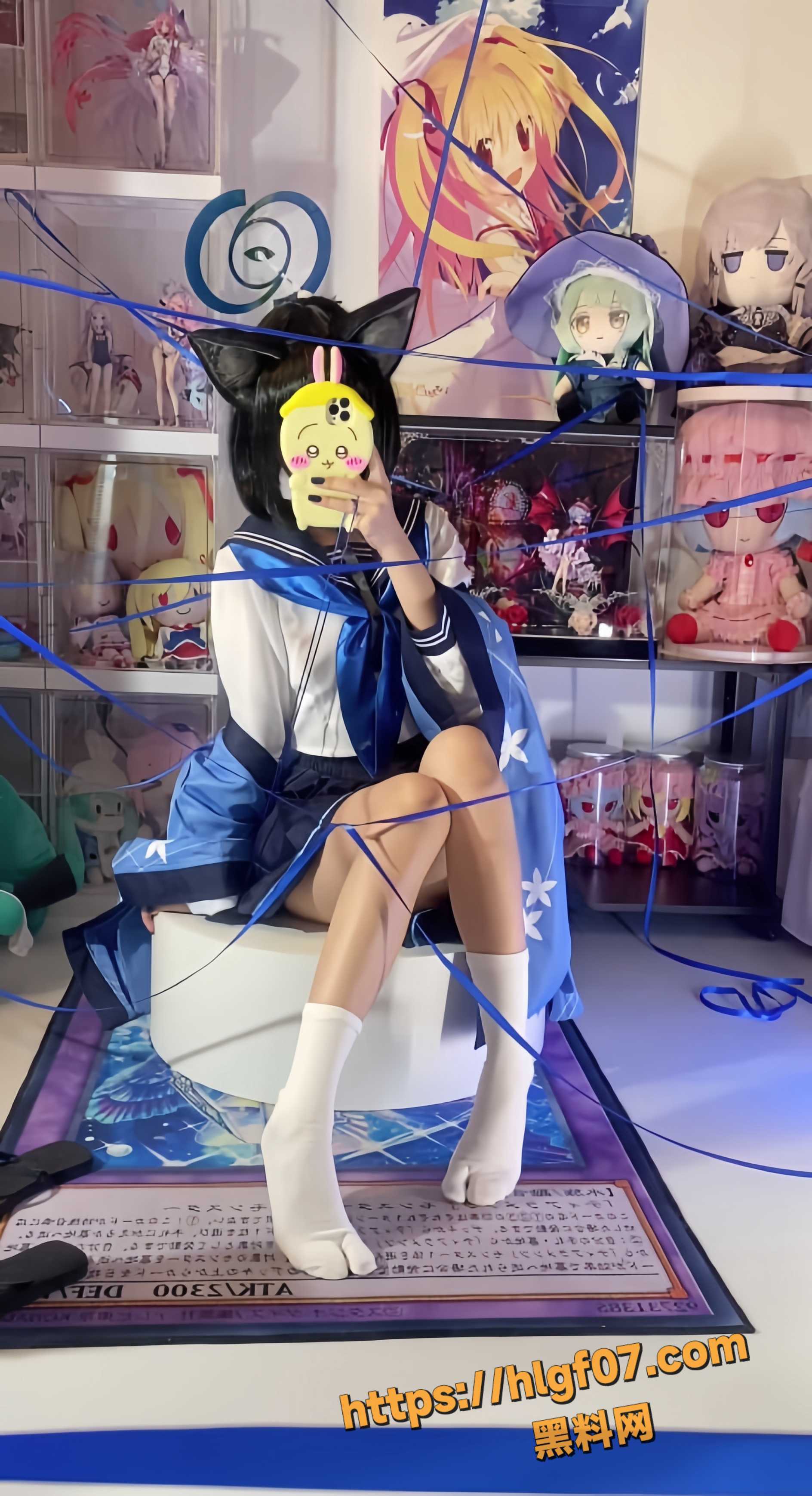 极品福利姬 白栎Shirly cosplay新作 蓝色桔梗白袜裸足写真福利诱惑力十足 足控爱好者必看！