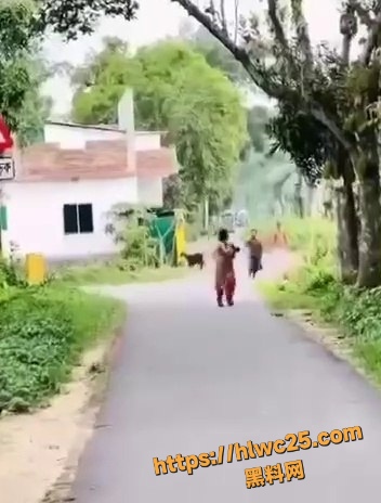 印度丈夫提镰刀街头追砍妻子 妻子抱着婴儿狂奔逃命 好心路人出手阻拦