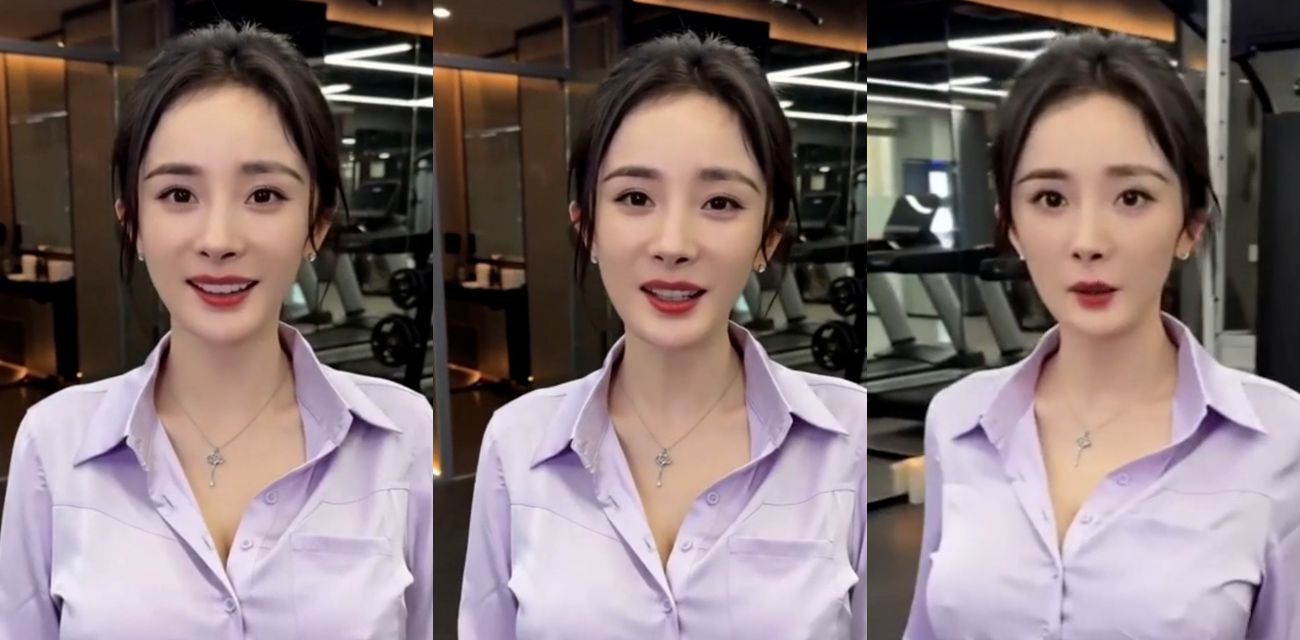 AI明星换脸杨幂的健身房日记 看大幂幂如何利用自身优势 诱惑健身教练！第一人称视角