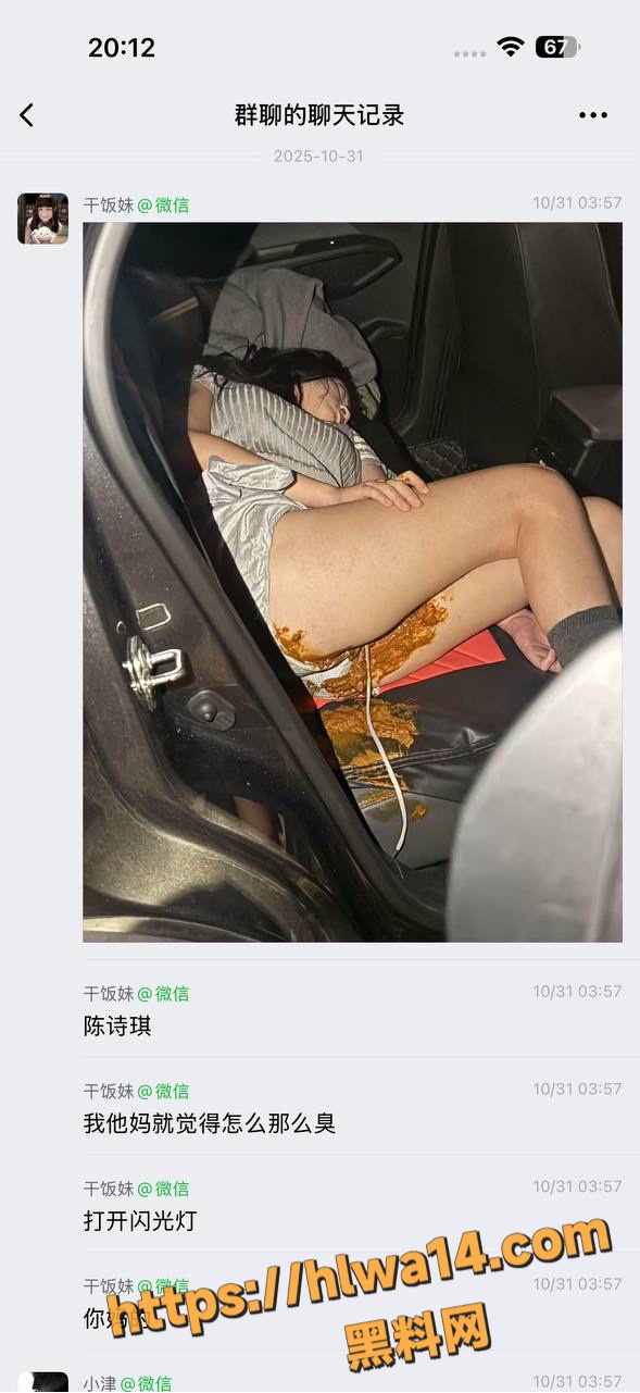 小仙女陈诗琪喝醉拉了一身屎 隔着屏幕都感觉臭 重口恶心慎入！
