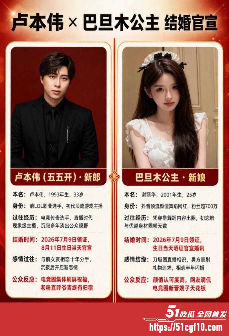 卢本伟闪婚巴旦木公主高调晒证01
