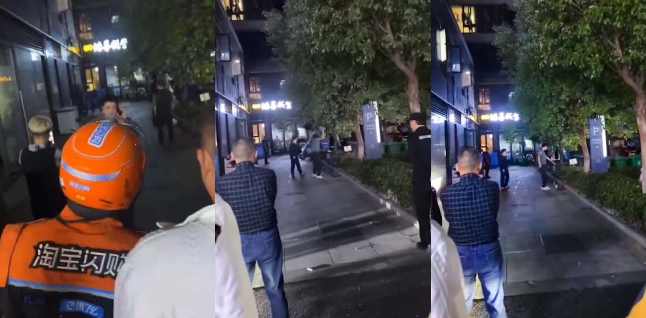 浙江男子街头狂怒酒瓶砖头狠砸马犬 狗子血淋淋惨叫撕心裂肺 围观群众目睹暴力泄愤现场