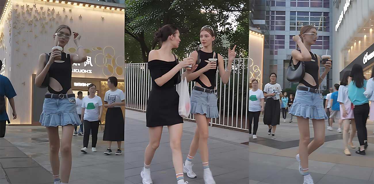 广东偷拍大神 抄底性感洋妞 丁字裤包裹精品翘臀 带瓜友们领略裙底春光！