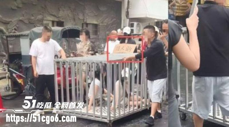 湖南汨罗商业街 惊现活人浸猪笼 1