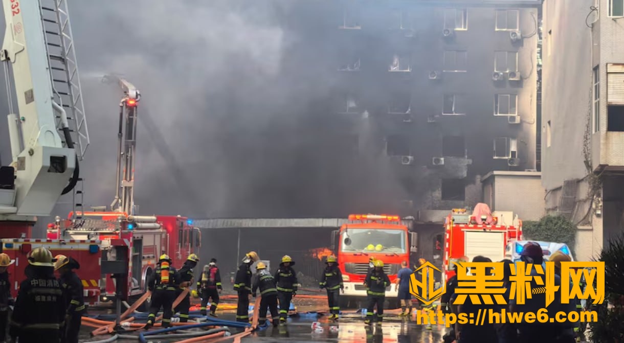 福建泉州晋江市陈埭镇江头村 辉腾鞋业有限公司厂房发生火灾 现场人员被困