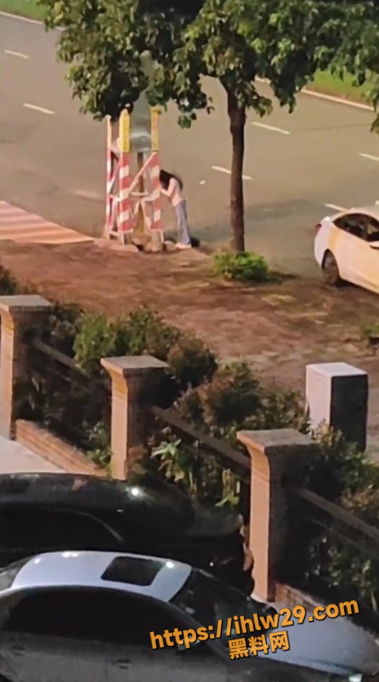 抖音热瓜！一对小情侣不知何原因起争执 凌晨两点在路边框框撞头