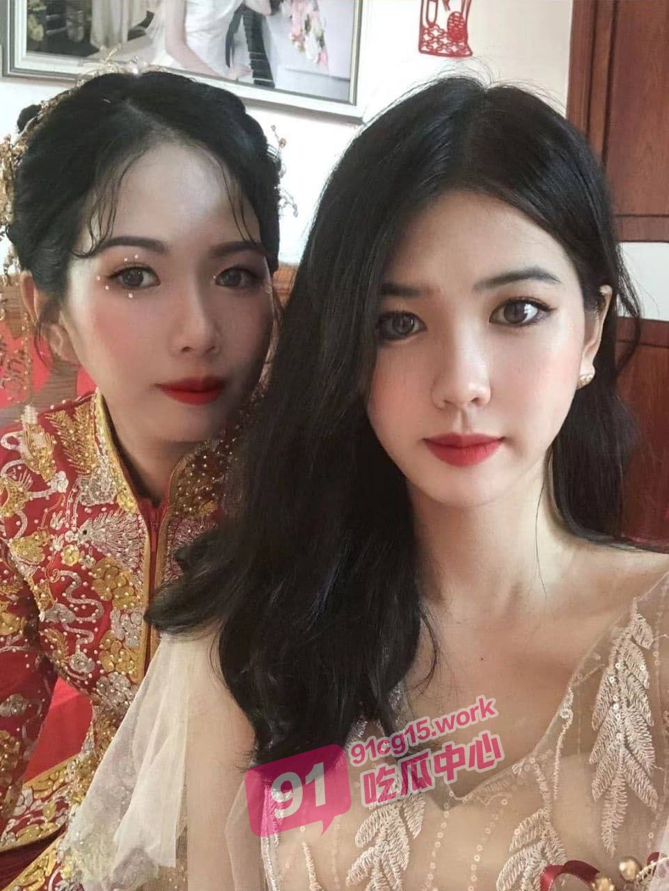 91瓜友投稿～刚刚洞房的新婚妻子 哪怕再累也不忘拍视频给瓜友们欣赏！