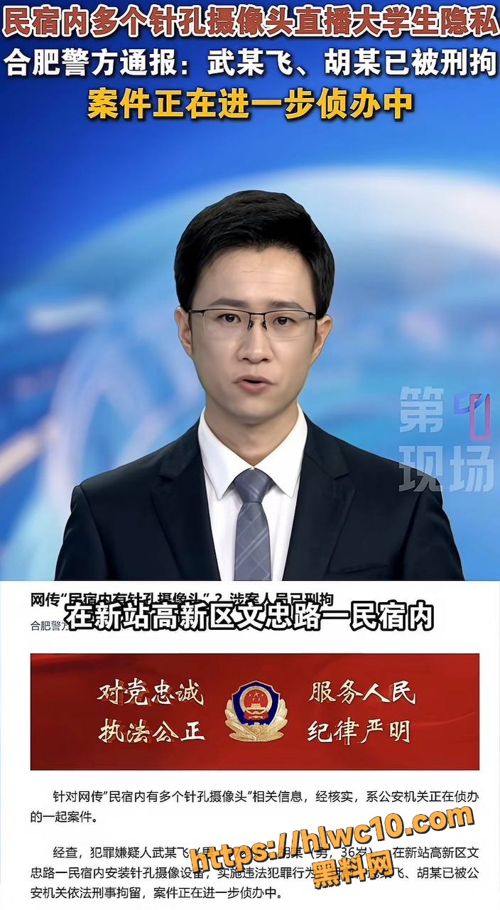 合肥新站高新区 民宿内针孔摄像头直播大学生隐私 涉案人员已被刑拘 网友纷纷现身说法