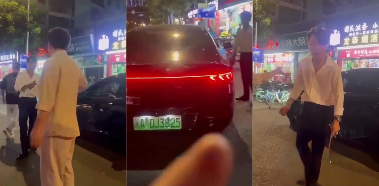 小区门口违规占道被居民要求挪车 男子瞬间破防口出狂言 手表28万股权5000万新版我爸是李刚炫富