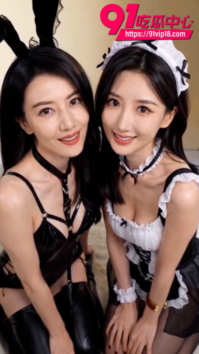 AI换脸女明星高圆圆毛晓彤身穿女仆装跪伏在你面前1