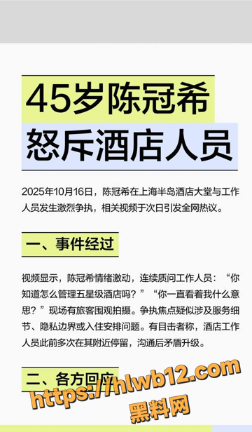 香港明星 陈冠希 五星级酒店爆发冲突 身边黑衣人围绕 事件始末 气氛一度降到冰点！