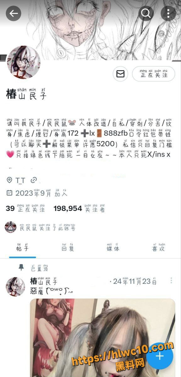 推特重口地雷妹 椿山民子 百处穿孔分舌纹身 改造极致人偶造型