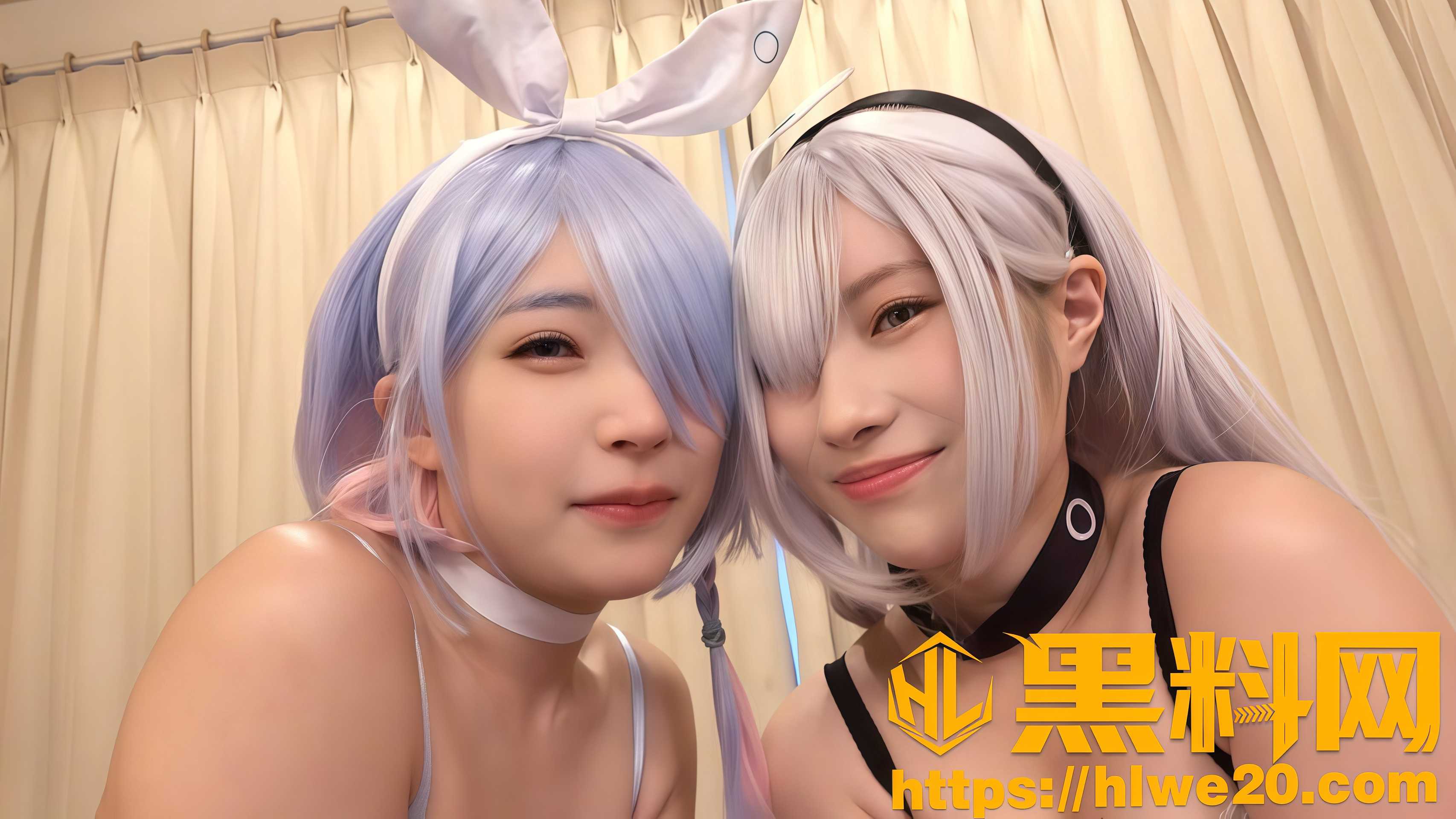 极品高颜值姐妹花 cos性感兔女郎 二女轮流服侍金主 3P画面淫乱无比