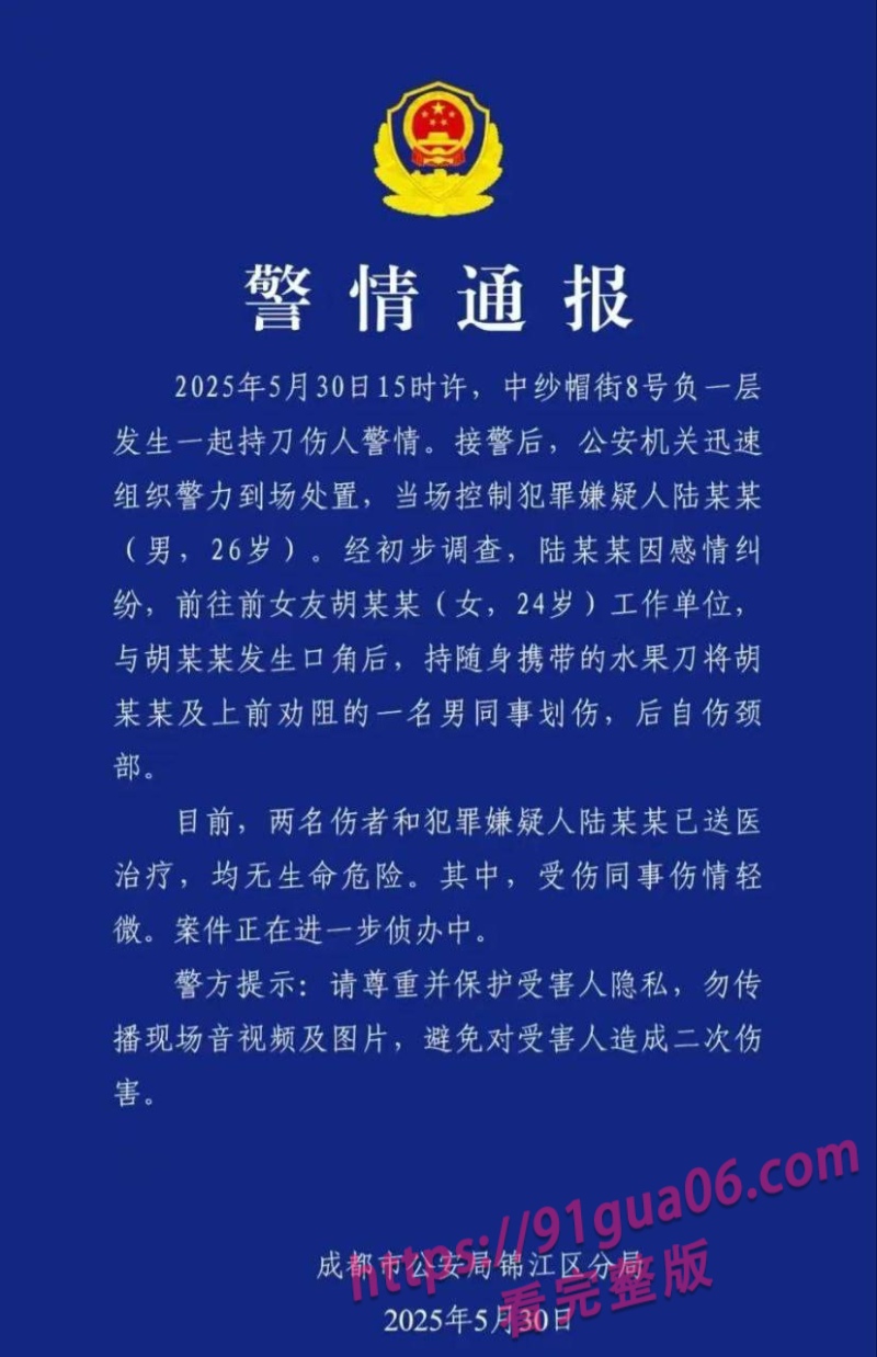 成都太古里持刀伤人事件 男子捅伤女友后割颈自杀 现场视频疯传 配图7
