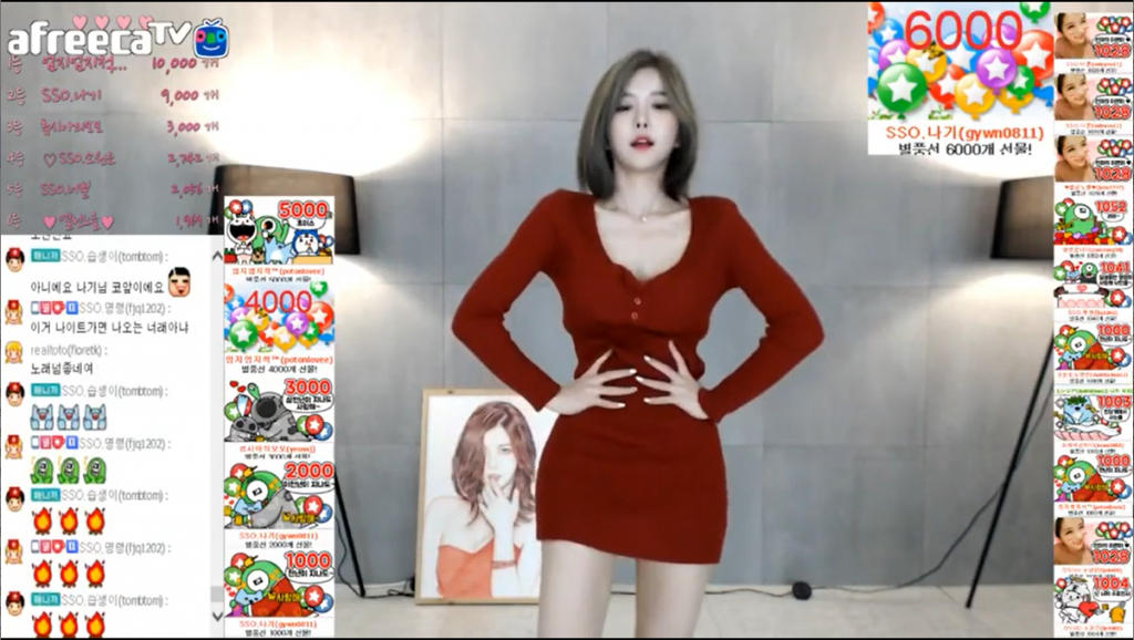 韩国性感主播 尹素婉 BJ 쏘님 大尺度红色包臀裙热舞 细腰翘臀疯狂扭动 코카인 댄스 配图5