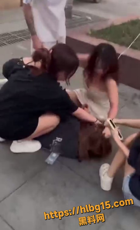 女子斗殴视频疯传 黑衣女被连扇耳光 白花花的大奶子直接露出 劝架男被甩倒引发热议
