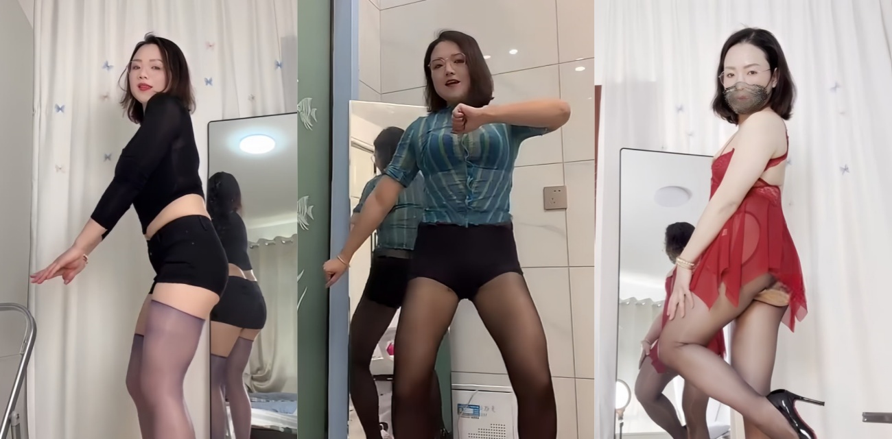 快手极品熟女敏媚娘 情趣高跟无内丝袜道具自慰 紫色镂空上衣黑丝紧身裤扭腰摆臀