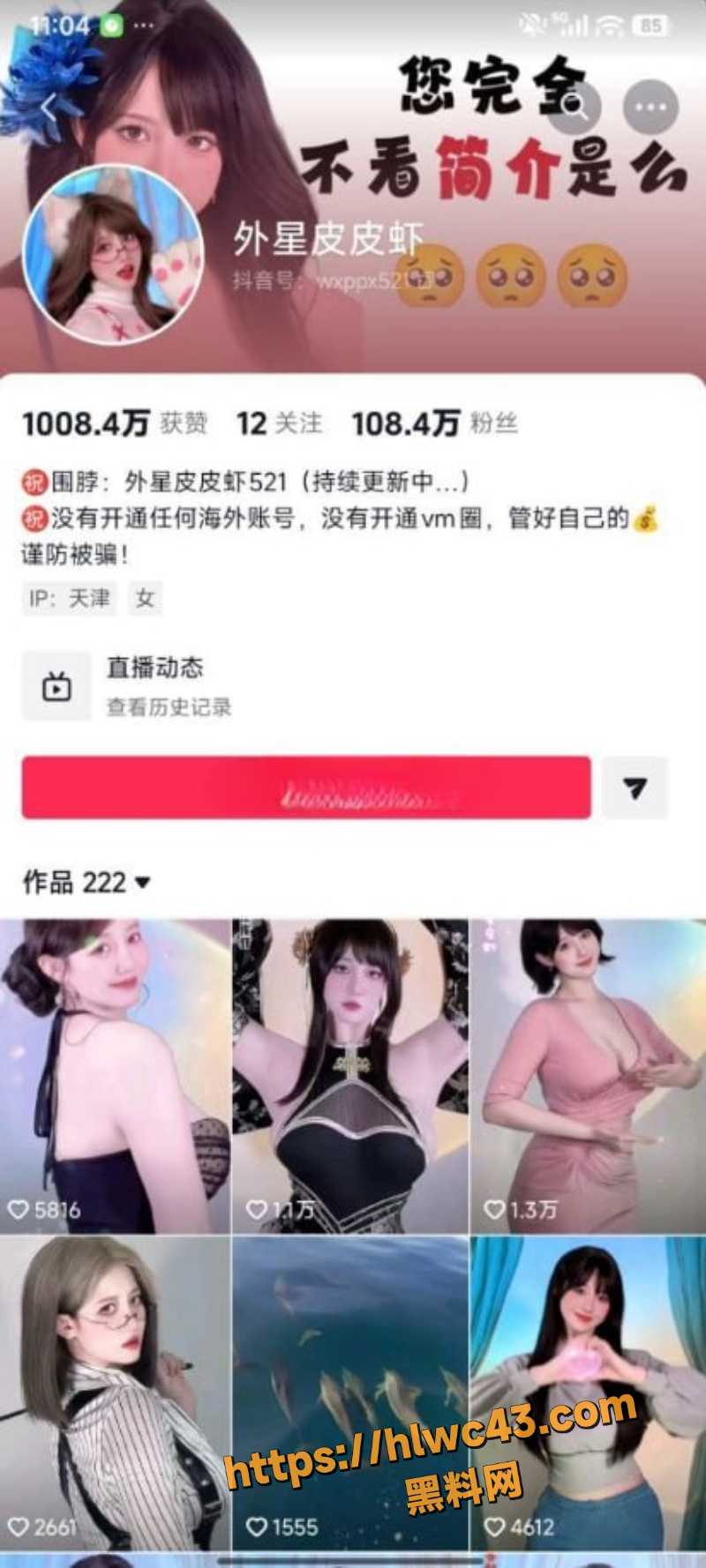 抖音百万粉丝网红 外星皮皮虾 大尺度福利定制 巨乳肥臀极品炮架身材诱惑