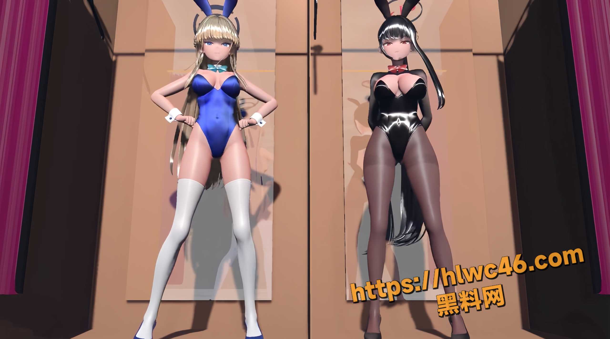 3D成人动漫新作 兔女郎时雨与里奥的更衣室 两位兔女郎被群狼围攻爆操