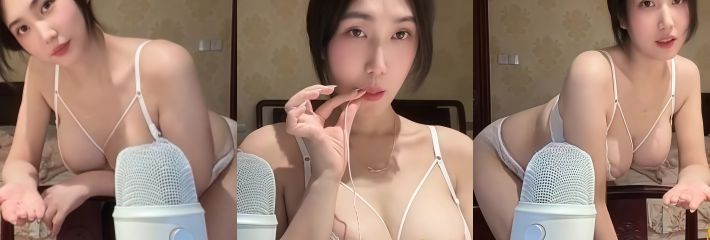 性感声控主播 小羽ASMR 巨乳湿身口吞麦克风诱惑拉满