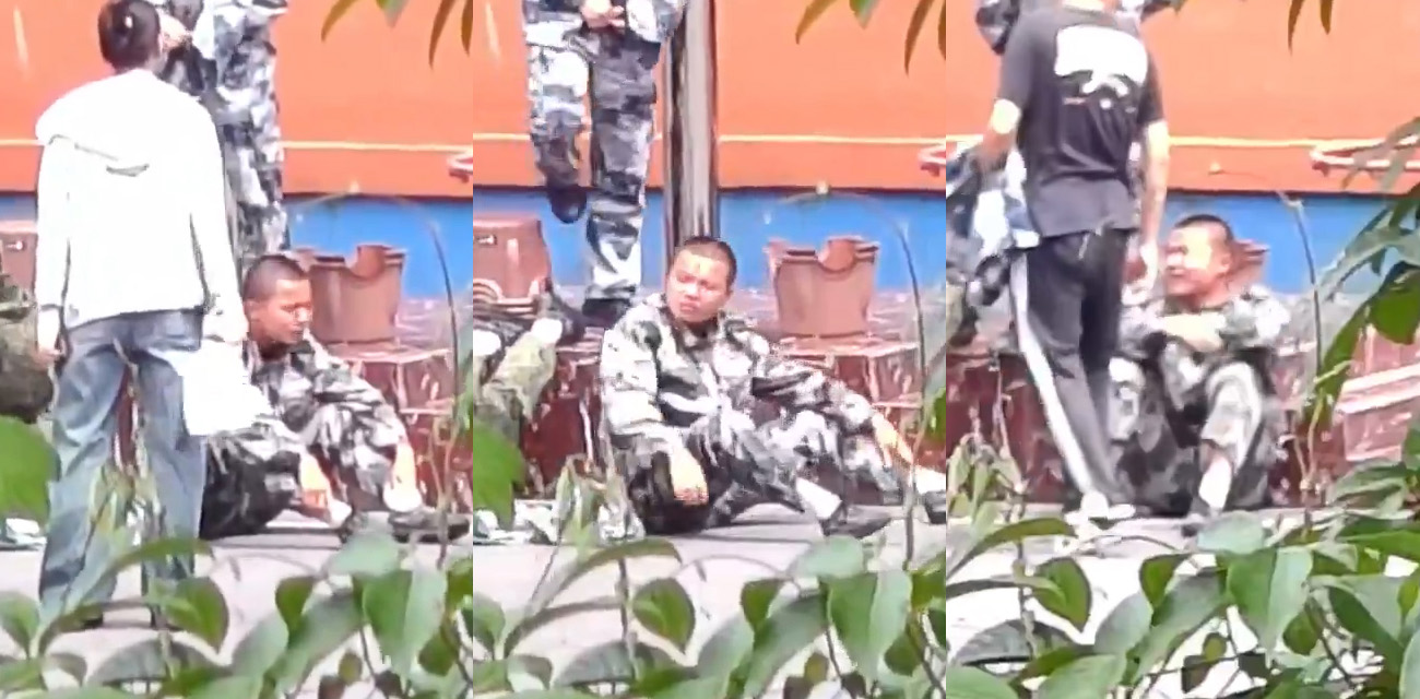 重庆素质教育基地教官暴打男学员 疑似缅北式培训营内部偷拍画面曝光