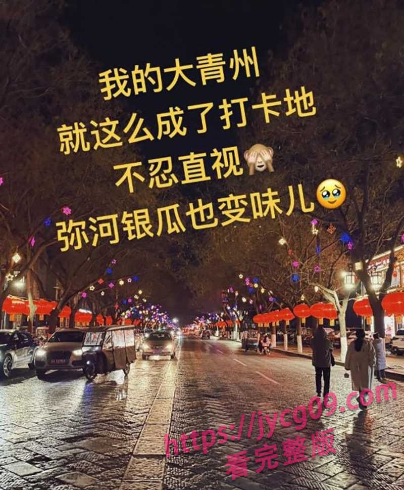青州古街深夜情侣行为过火？男方淡定回应路人