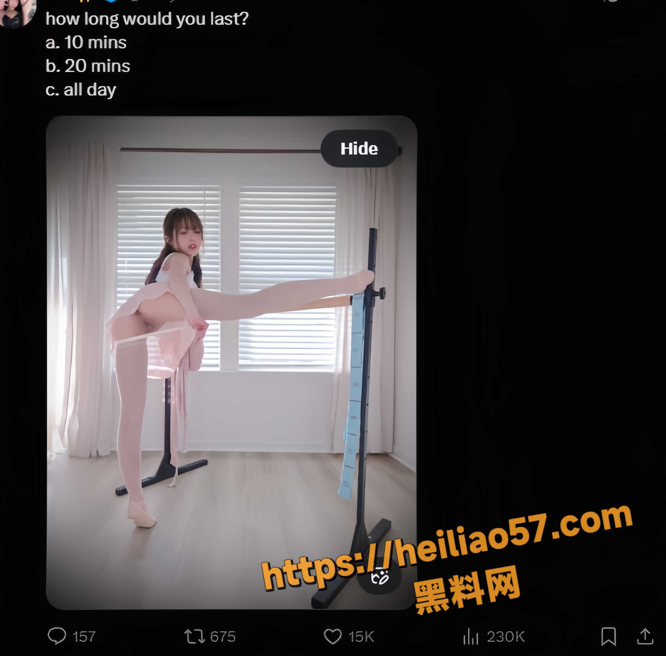 Onlyfans网黄 kittyxkum 最新订阅福利 芭蕾练习 白丝小猫自慰画面超诱人！