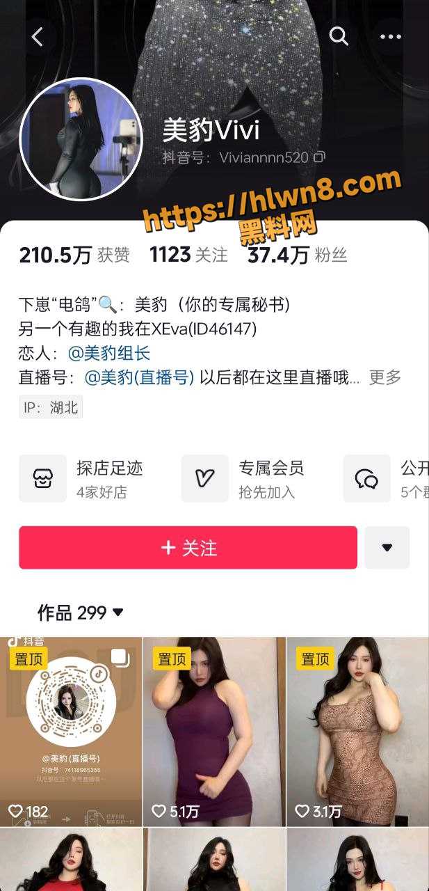抖音67万粉丝微胖翘臀网红 美豹组长 冷艳少妇眼神勾魂 线下和大佬啪啪福利视频