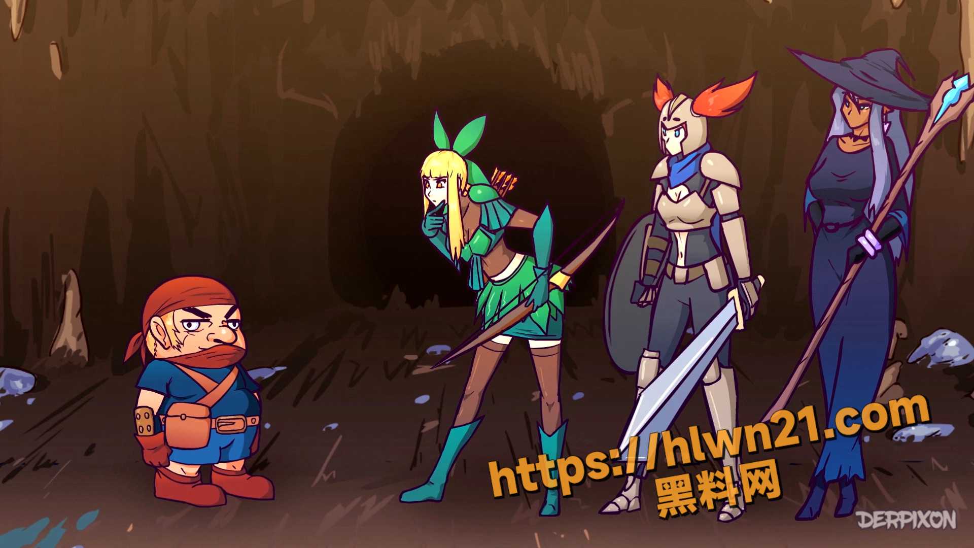 欧美 Derpixon 大佬系列作品 女冒险者进洞穴被怪物强奸内射！