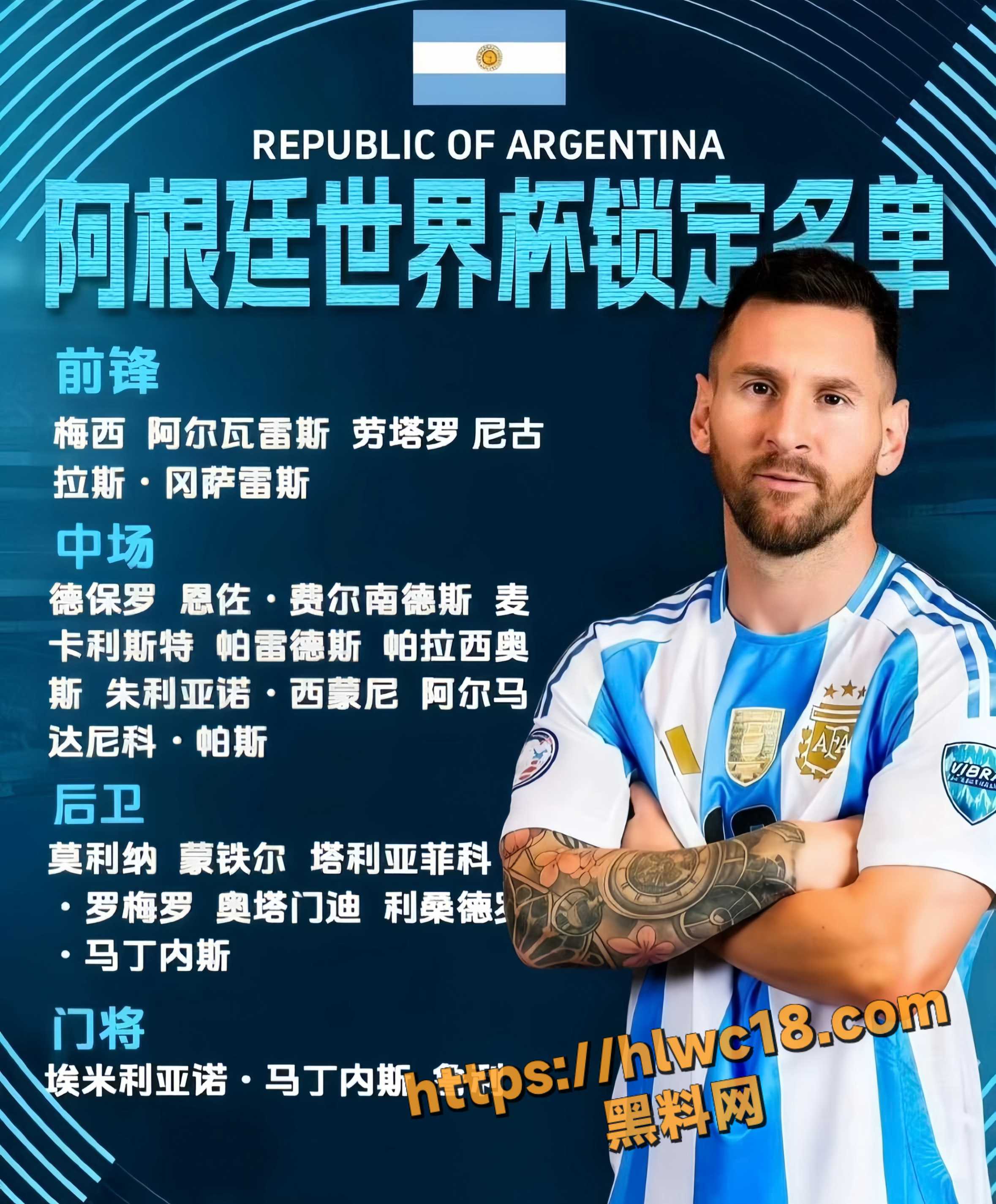 2026美加墨世界杯 阿根廷 赛事前夕阵容介绍 梅西或是最后一战？